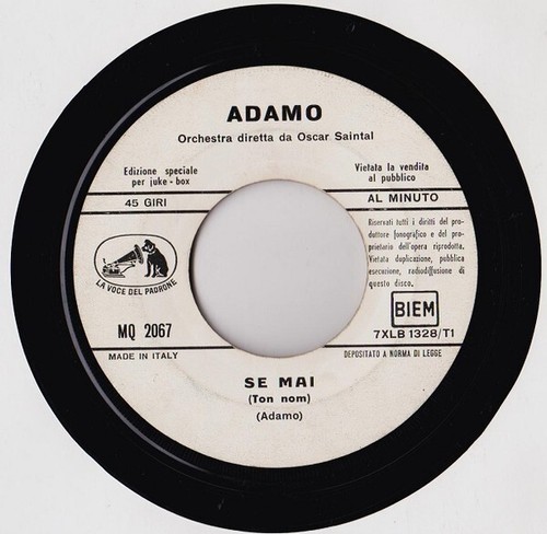 Adamo mai vinyl 7 - vinyl,, 45