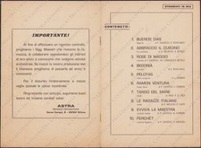 1981c Edizioni Musicali ASTRA Milano libretto 12 pagine spartiti musicali