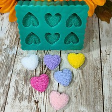 Stampo Cuore con Rose 6pz 2.5cm in silicone per resina, gesso, candele e cera