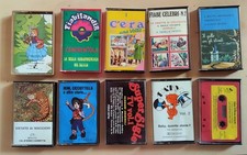 Lotto 10 musicassette fiabe bambini anni 70/80 usate e senza difetti visibili
