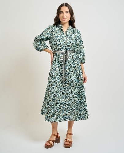 Abito lungo cotone - cotone, stampato