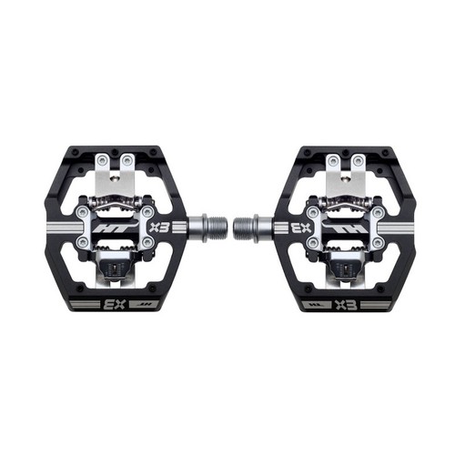 Coppia pedali clip - x3, nero