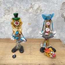 Pagliaccio In Vetro Di Murano Anni 70 Due Pezzi Da Riparare