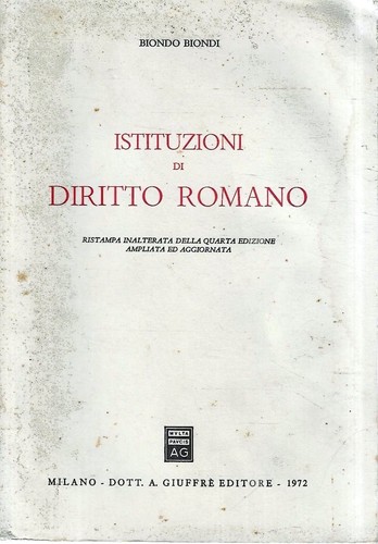 Istituzioni diritto romano - istituzioni, di