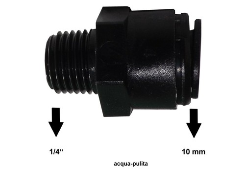 Raccordo dritto x 10 - 1/4",