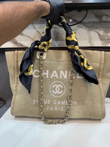 Borsa chanel deauville tela - chanel,
