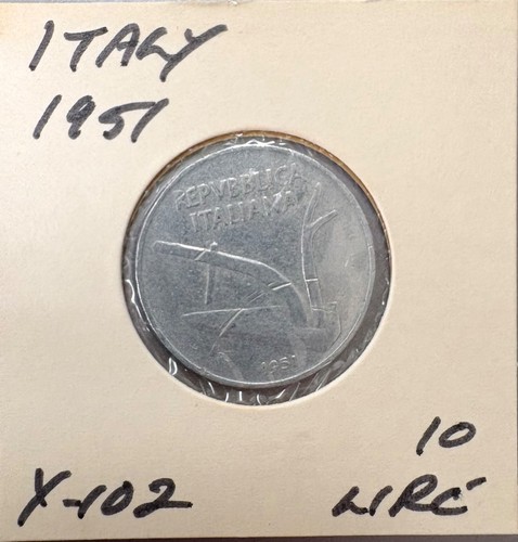 Italy 1951 lire - 10, lire,