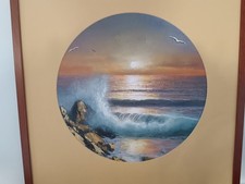 Aldo Zanetti ( XX Secolo) Mare in tempesta dipinto olio su legno