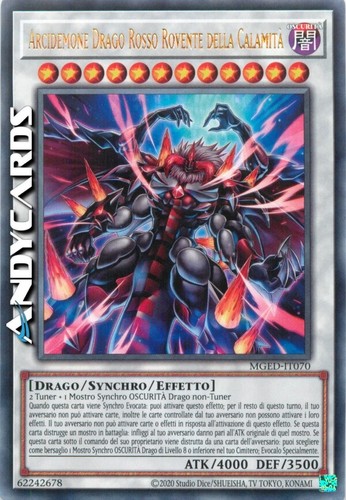 Arcidemone drago rosso rovente - rosso,