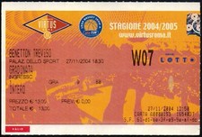 TICKET VIRTUS ROMA Vs BENETTON TREVISO - CAMPIONATO SERIE A1 BASKET 2004/05
