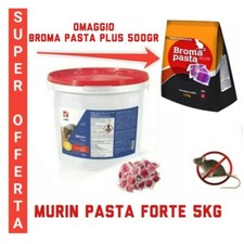 VELENO TOPI RATTI VEBI MURIN FORTE PASTA 5kg esca velenosa rodenticida+OMAGGIO