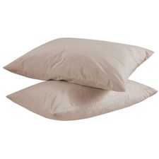 MAXIME MAISON - Coppia Federe Cuscino Letto, Misto Cotone, Tinta Unita (52x82cm)