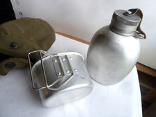 BORRACCIA GAVETTA MILITARE AMERICANA US ARMY GUERRA CANTEEN + CUP