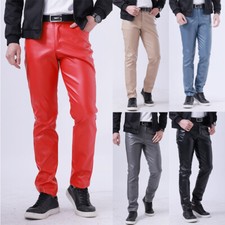 Pantalone uomo ecopelle tasche