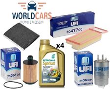 KIT TAGLIANDO FIAT 500 1.3 MJT 95 CV EURO 5  4 FILTRI UFI 4 LT PETRONAS XS 5W30