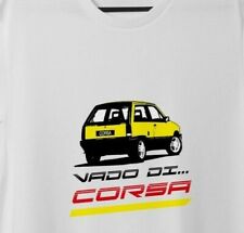 T-SHIRT MAGLIA AUTO VINTAGE OPEL CORSA SR  "VADO DI CORSA"  GIALLO  S-XL