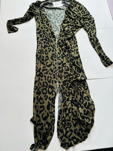 Robe longue léopard - longue, ouverte