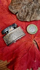 Ladies Ronson Cadet Milady Gold Plated Petrol Lighter Working Order  Ivy Design