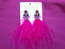 Orecchini piume strass perline - orecchini,
