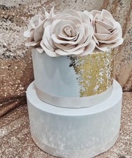 Torta Scenografica Compleanno Personalizzabile Battesimo Rose Oro