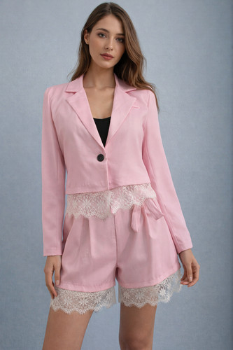Completo rosa donna giacca - , +