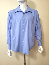 Camicia uomo Bergamo New York con bottoni taglia XL blu 17-17,5 35/35 