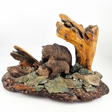 Statuina cucciolo mamma orso