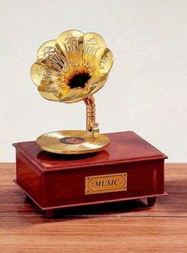 Grammofono miniatura retrò - in,