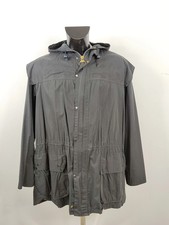 RARO Barbour vintage Durham blu con cappuccio C44/112 cm Navy Unlined Hooded ...