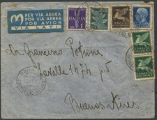 1940 15 GENNAIO AEROGRAMMA DA ROMA PER BUENOS-AIRES CON BELLISSIMA AFFRANCATURA