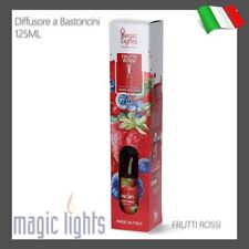 DIFFUSORE PROFUMO PER CASA AMBIENTE A BASTONCINI 125ML FRAGRANZA FRUTTI ROSSI