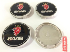 4x 63mm Nero SAAB Logo Auto