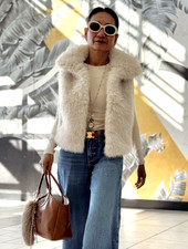 GILET ZARA ECRU BEIGE CHIARO