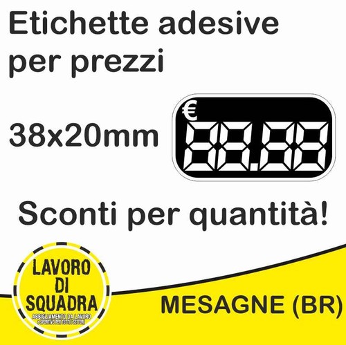Etichette adesive per prezzi - adesive,