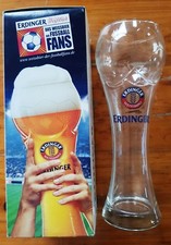 VINTAGE BICCHIERE BIRRA ERDINGER MONDIALI DI CALCIO NUOVO TIPO HEINEKEN CORONA 