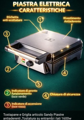 Tostapane griglia elettrica - a,