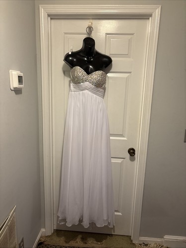 Abito bianco chiffon - bianco,