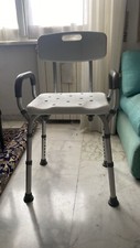 Sedia panca bagno doccia vasca anziani disabili con schienale Holly