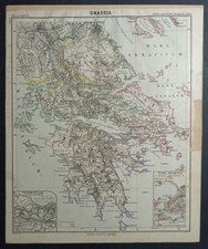Antica mappa Antiqua Grecia