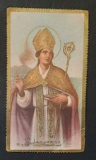 A2   ANTICO  Santino Holy Card  SAN GENNARO NAPOLI CROMO