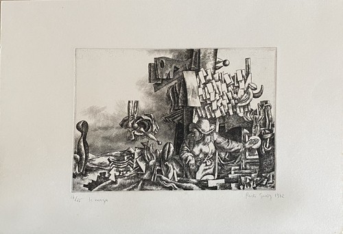 Rudi gorog acquaforte del 1972 - rudi,