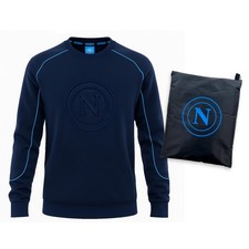 Felpa Napoli S.S.C. girocollo in cotone garzato con sacca S M L XL XXL unisex