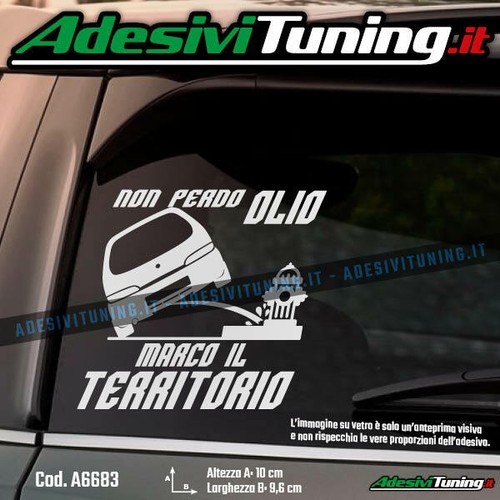 Adesivo fiat 600 non perdo - adesivo,