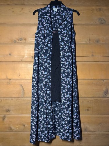 Maxi abito vintage navy - ,