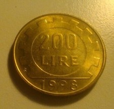 MONETA 200 LIRE - 1998 -