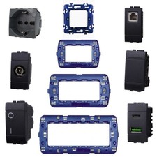 BTICINO LIVING INTERNATIONAL COMPATIBILE PRESA SCHUKO TV PULSANTE DEVIATORE USB