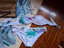 bikini Scorpion Bay tg L bianco colorato a fascia imbottito