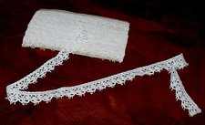 Pizzo merletto • Bordo •Filo di Cotone 7,5 metri x 2,5 cm Bianco