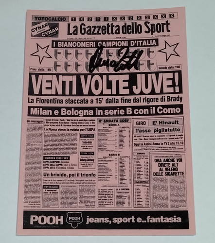 Autografo dino zoff - autografo, gazzetta