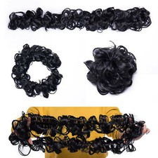 GRANDE Estensione per capelli Scrunchie naturale, spessa e disordinata, riccia